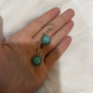 western earrings faux turquoise